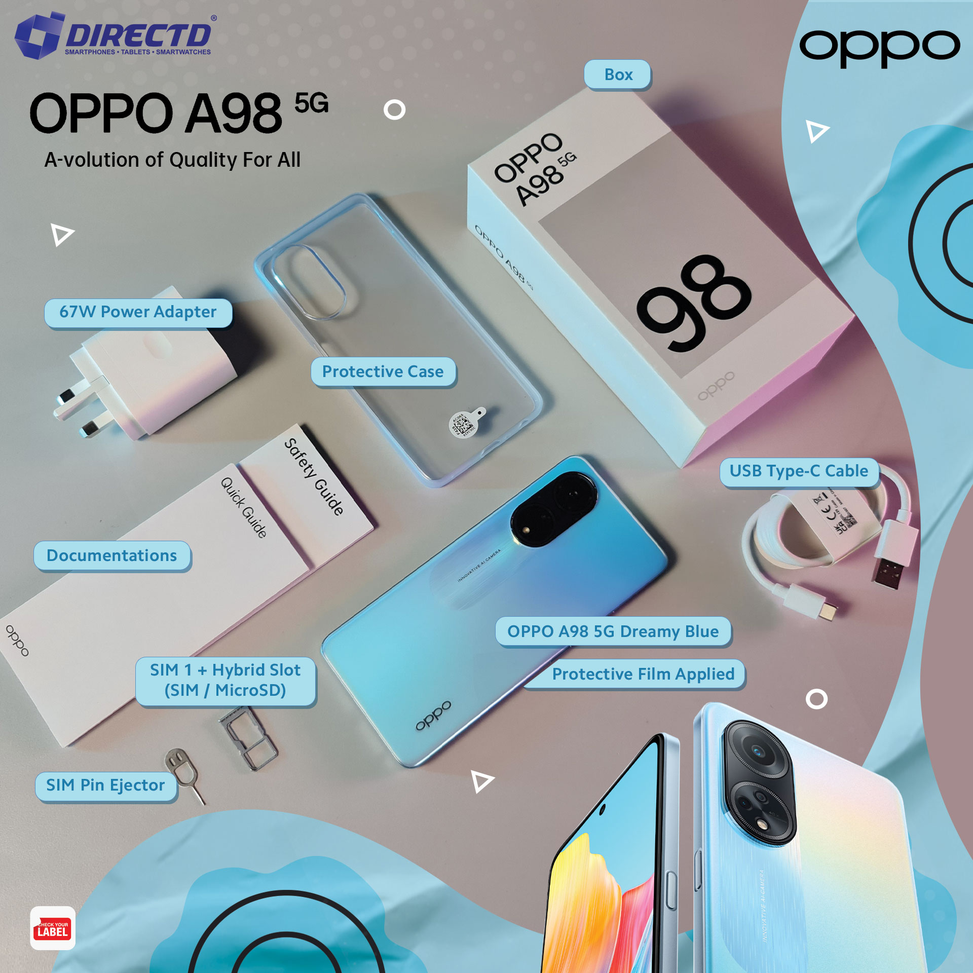 OPPO A98 5G [8+8GB RAM  256GB ROM] – PakaiDulu by DirectD