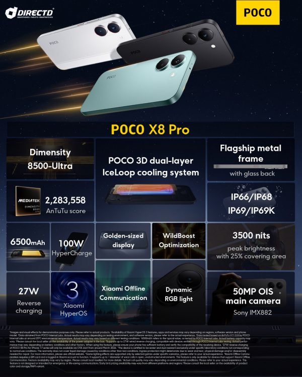 POCO X8 Pro [8GB RAM | 256GB/512GB ROM]